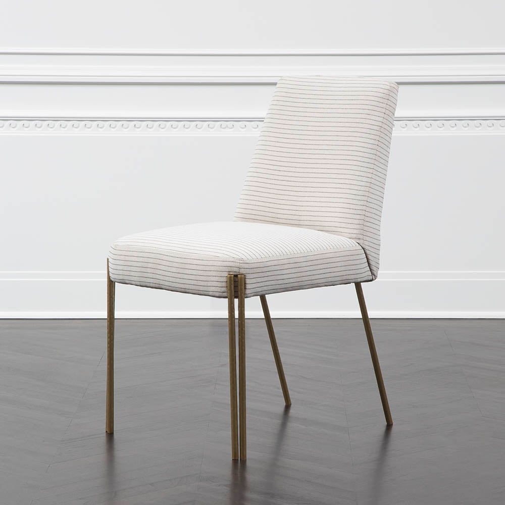 MELANGE DINING CHAIR - BURNISHED BRASS w/ LONDON METAL image number 2